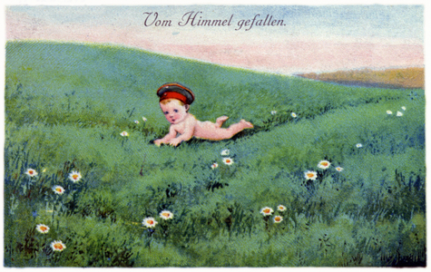 Arrival of the baby, 1917 (print)