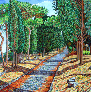 The Appia Antica, (oil on canvas)