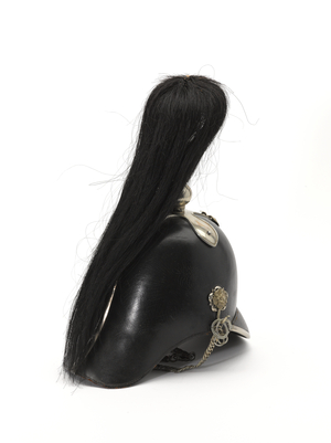 Officers helmet, Royal Jersey Militia Rifle Company, 1854 circa (leather)