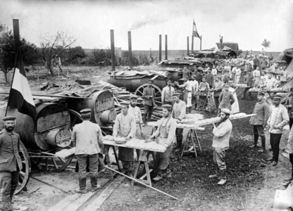 German Field Bakery, c.1914 (b/w photo)
