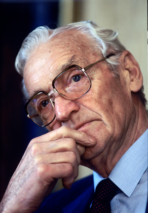 Oslo 19880408 Olav Selvaag, Civil Engineer and Building Contractor (1912-2002) Photo …, 1988 (photo)