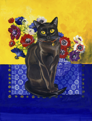 Burmese Cat--Series II 1997 (oil on canvas)