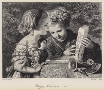 Happy Christmas time! (engraving)