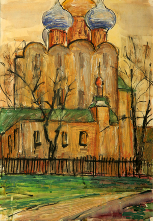 Town of Suzdal, 1969 (tempera on paper)