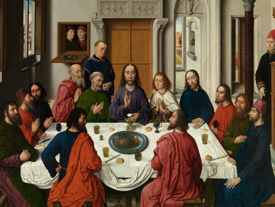 Detail of the Triptych of the Last Supper, from the Altarpiece of the Holy Sacrament, c.1464-68 (oil on panel)