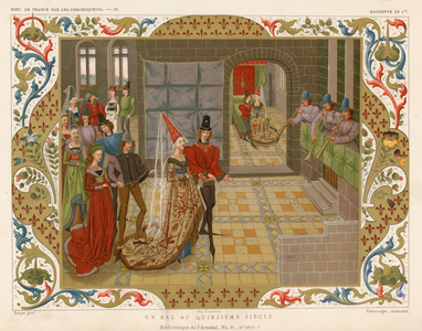 A ball of the 15th century (chromolitho)