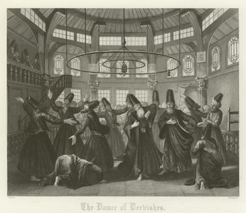 The dance of dervishes (engraving)