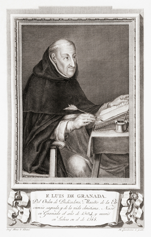 The Venerable Louis of Granada, after an etching in Retratos de Los Españoles Ilustres, Madrid, Spain, pub. 1791