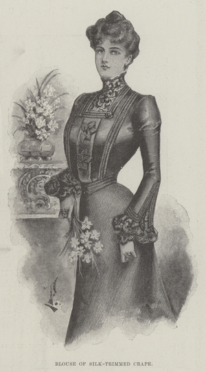 Blouse of Silk-Trimmed Crape (litho)