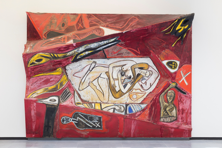 Basin, 1984, Mimmo Paladino (oil, pigments and acrylic on canvas and wooden frame)