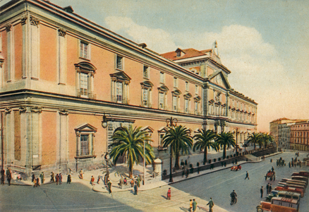 Napoli / Naples: Via Foria e Museo Nazionale (coloured photo)