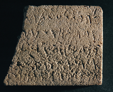 Votive panel with inscription. Bone