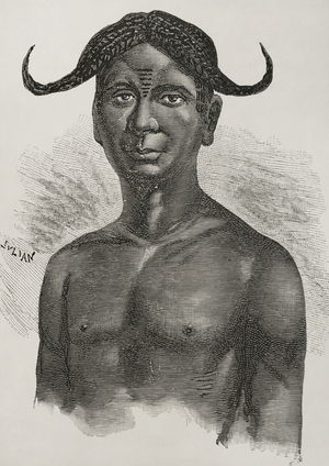 Africa. Iboko native. Engraving, 19th century.