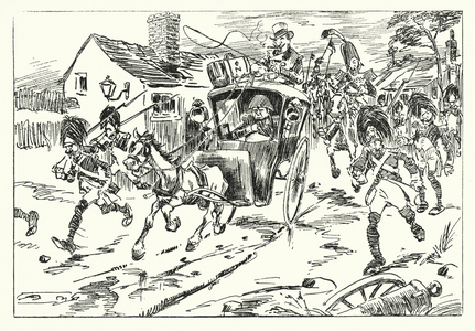 18th June 1815, Napoleon's Retreat from Waterloo (litho)