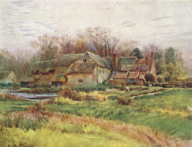 Wessex: Bindon Abbey Mill (colour litho)