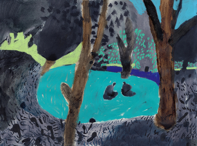 Couple in Shade. 2018 (gouache on paper)