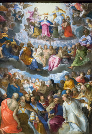 The coronation of the Virgin, 1596-1606 (oil on copper)