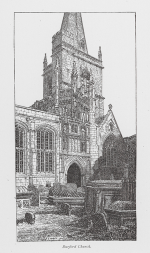 Burford Church (litho)