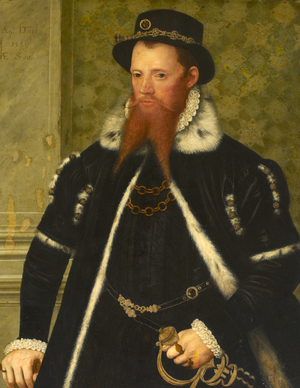 A Member of the Tichborne Family, aged 38, 1559 (oil on panel)