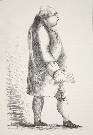 Lord North, facsimile of an old print (litho)
