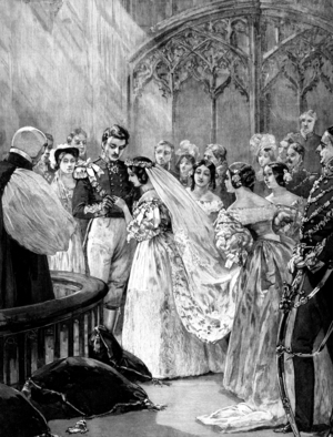 The marriage of Queen Victoria and Prince Albert