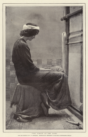 "The Virgin at the Loom" (litho)