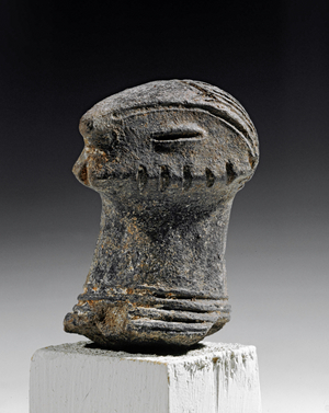 Human depiction in the form of a lid handle