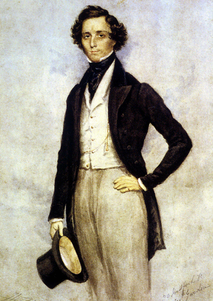 Felix Mendelssohn Bartholdy (colour litho)