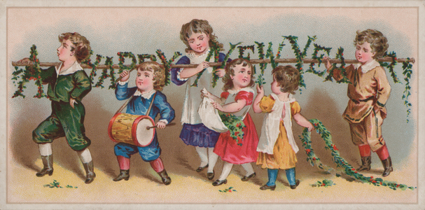 New Year's card (chromolitho)