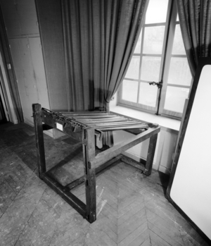 Machine used by Giuseppe Fieschi who attempt to kill French King  Louis-Philippe in Paris on July 28, 1835