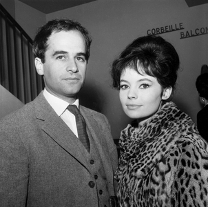 Giani Esposito and Pascale Petit on April 20, 1960 (b/w photo)