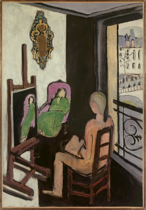 The painter in his studio 1916 (oil on canvas)