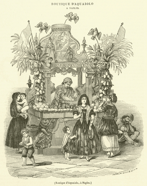 Boutique d'Aquaiolo, a Naples (engraving)