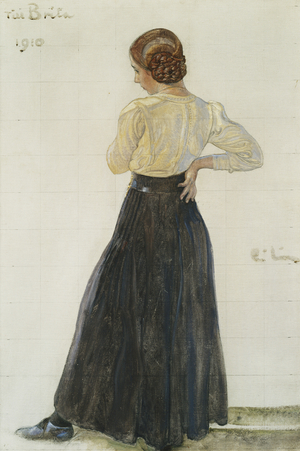 Brita, 1910 (oil and watercolour on canvas)