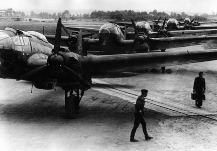 German bombers at the beginning of the Russian campaign, 1941 (b/w photo)