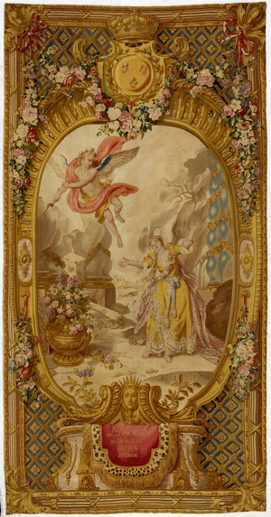 Louis XV Gobelins tapestry from series 'Scenes d'Opera, de Tragedie et de Comedie', from the second weaving of 1761-64 (textile)