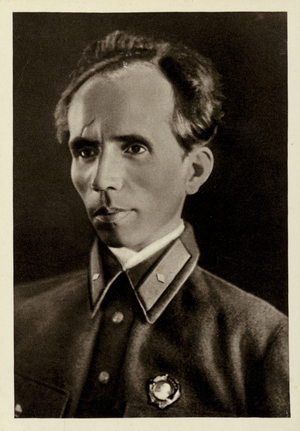 Nikolai Ostrovsky, Soviet Russian author (b/w photo)