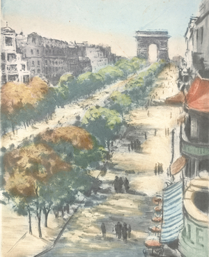 Champs Elysees (etching)