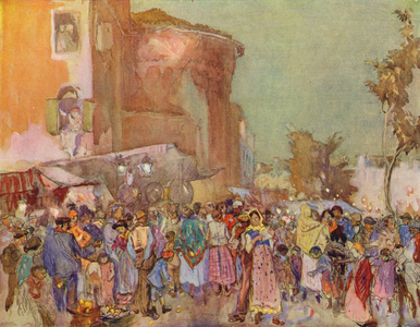 Venice: A Festa (colour litho)