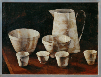 Stilleben mit Kanne und Toepfen - Still-life with jug and pots