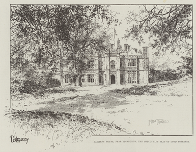 Dalmeny House, near Edinburgh, the Midlothian Seat of Lord Rosebery (engraving)