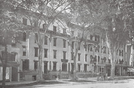 Saratoga, NY: American and Adelphi Hotels (b/w photo)
