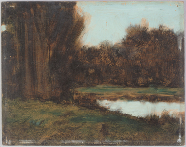 Paysage d'Alsace, une mare, between 1879 and 1888 (oil on wood)