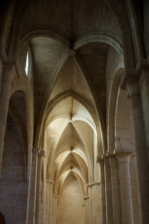 Monastery (Monestir de Poblet). The church. Interior. North aisle. The vaults.