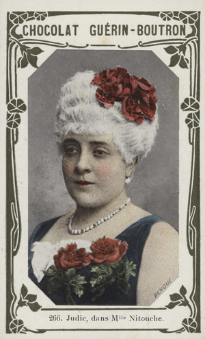 Judic, dans Madame Nitouche (coloured photo)