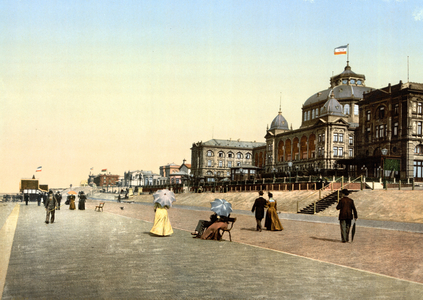 Le Kursaal, les hotels et la terrasse, Scheveningen, Holland, Netherlands