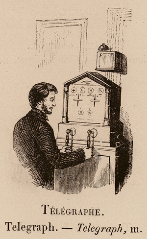 Le Vocabulaire Illustre: Telegraphe; Telegraph (engraving)