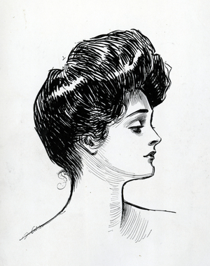A Gibson Girl, 1902 (litho)
