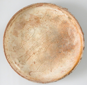 Bowl with Bird of Prey, 11th–13th century (engraved slipware)