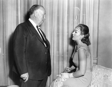 On The Set, Alfred Hitchcock Directs Kim Novak, Vertigo 1958 Directed By Alfred Hitchcock